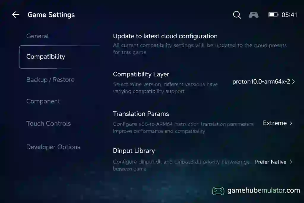 Settings Menu